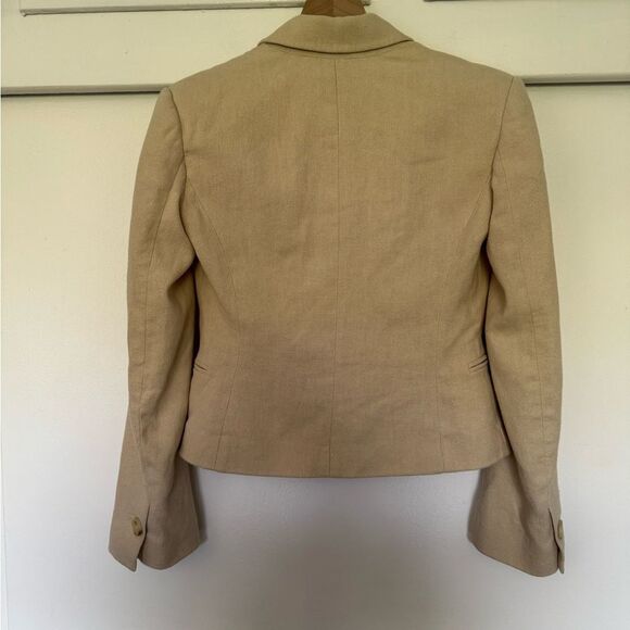 ALC River Linen Blend Cropped Double-Breasted Blazer Size 0 - Picture 5 of 9